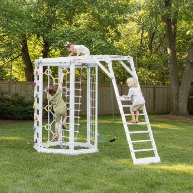 Hawthorn XL | Octagon Outdoor playset for 3 year olds in a yard