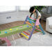 Hazel Pikler Triangle Slide Rocker Set Colored Bars and Rocker Boy Playing