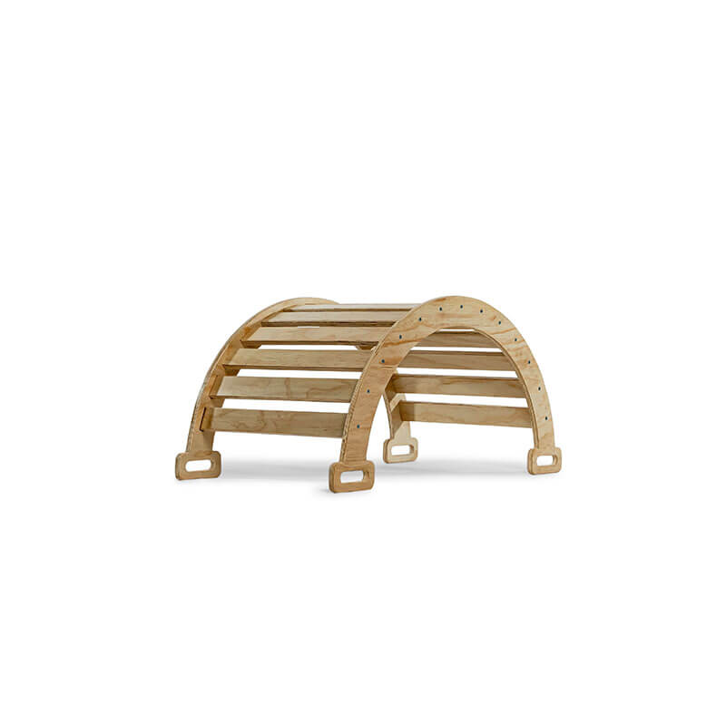 Hazel Pikler Triangle Slide Rocker Set Natural Curved Side Panels