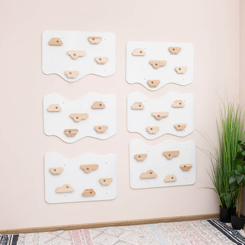 Home Climbing Wall 6 Set White Front View