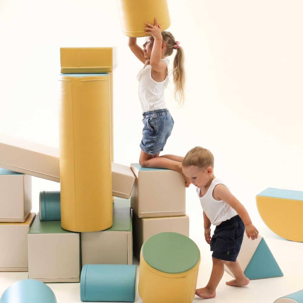 iglu soft play set blue with kids stacking