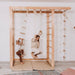 Indoor Monkey Bars Natural Wood Little Kids Playing