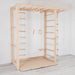 Indoor Monkey Bars Natural Wood Side View