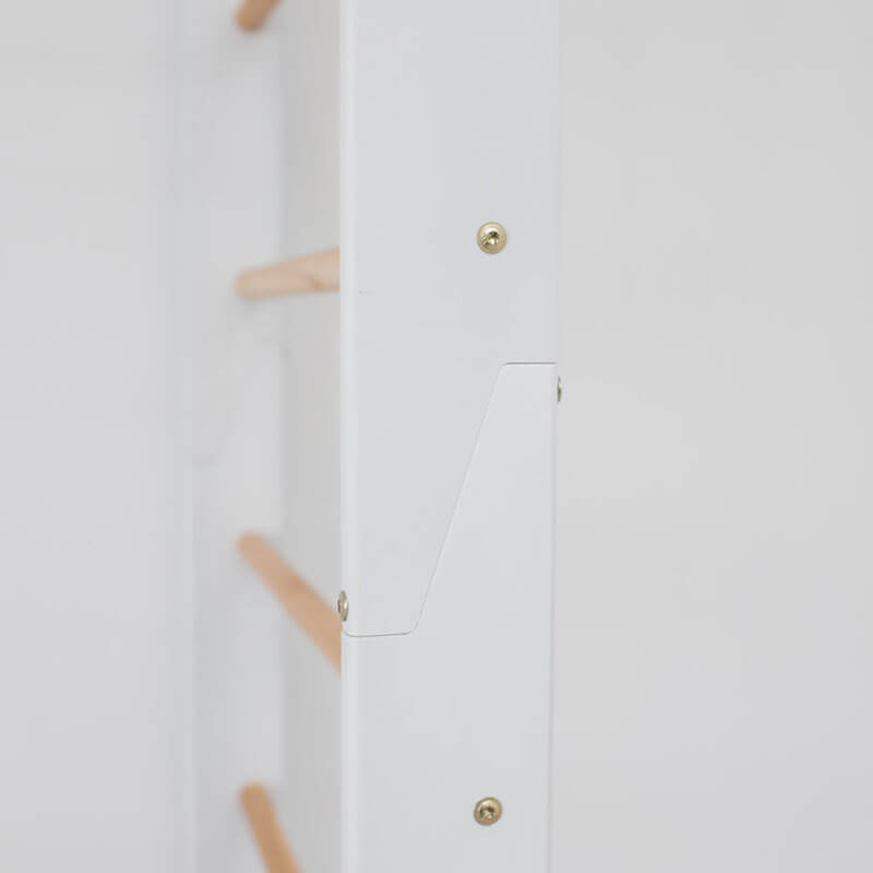 Indoor Monkey Bars White Close Up View Ladder