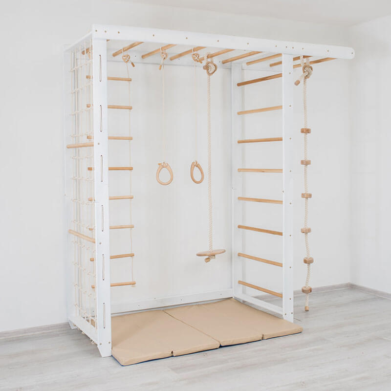 Indoor Monkey Bars White Side View