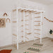 Indoor Monkey Bars White Swedish Ladder Bridge Side View