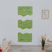 Indoor Rock Climbing Wall for HomeWith Cloud Shaped Panels Wooden Climbing Holds for Kids 3 10 Pistachio Set of 3 Front View