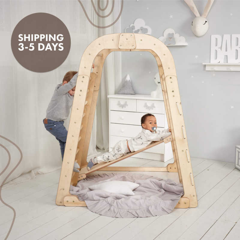 Indoor Wooden Playground for Children - 6in1 Playground shipping info