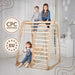 Indoor Wooden Playground for Children - 6in1 Playground with 3 kids