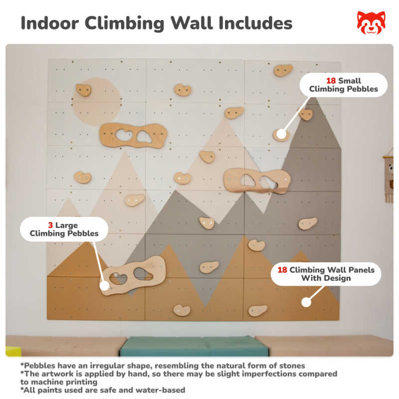 indoor climbing wall for kids includions