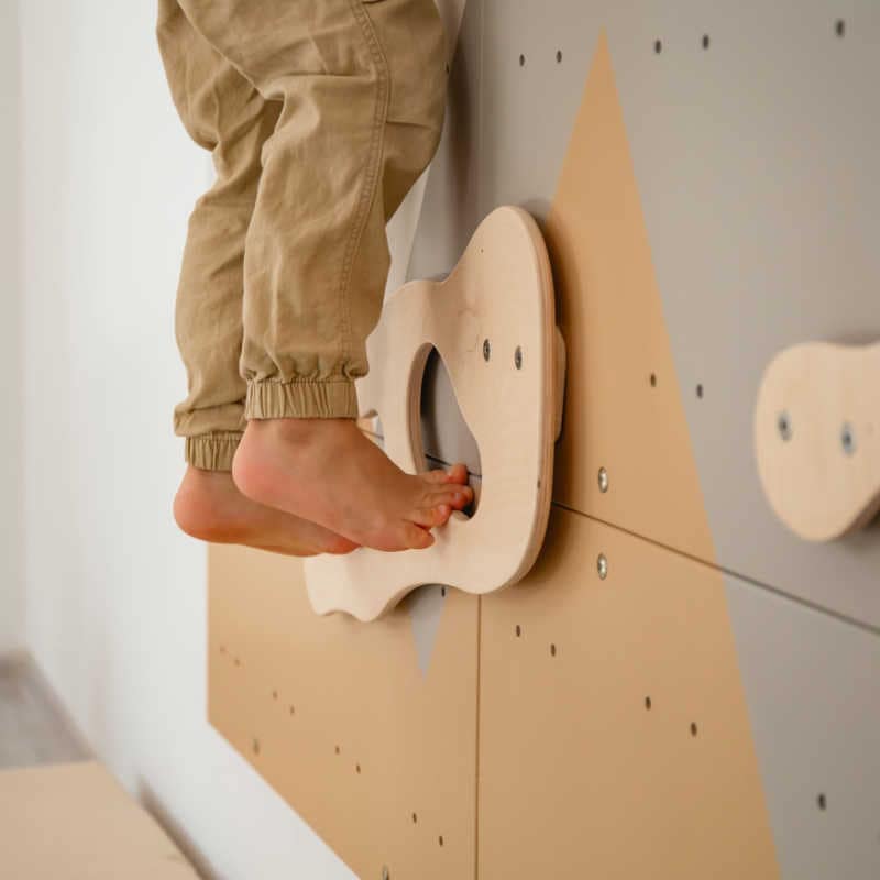 Indoor climbing wall for kids up close