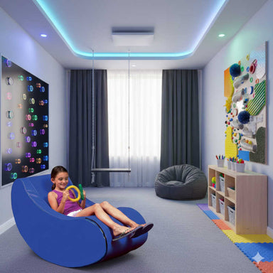 Jr Therapy Chair for Sensory Rooms with a girl