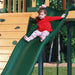 KIdwise Congo Monkey Play System #1 with Swing Beam Green And Sand Corner View Slide With Kid Sliding