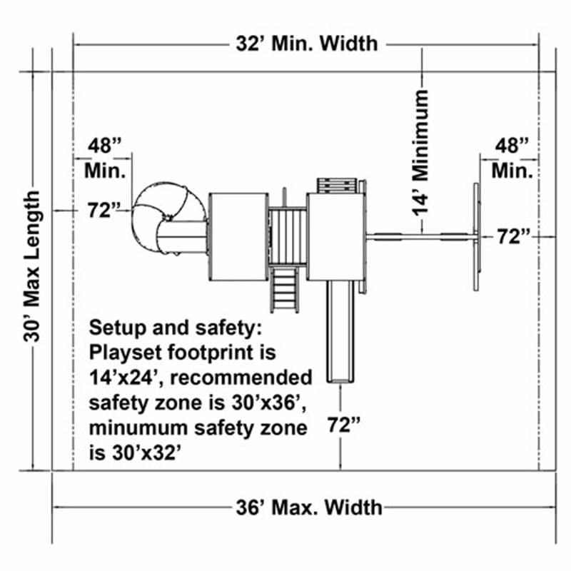 KIdwise Congo Monkey Play System #3 Top View Safety Zone