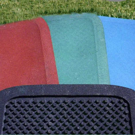 Fanny pads in red, green, blue and grey