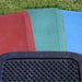 Fanny pads in red, green, blue and grey