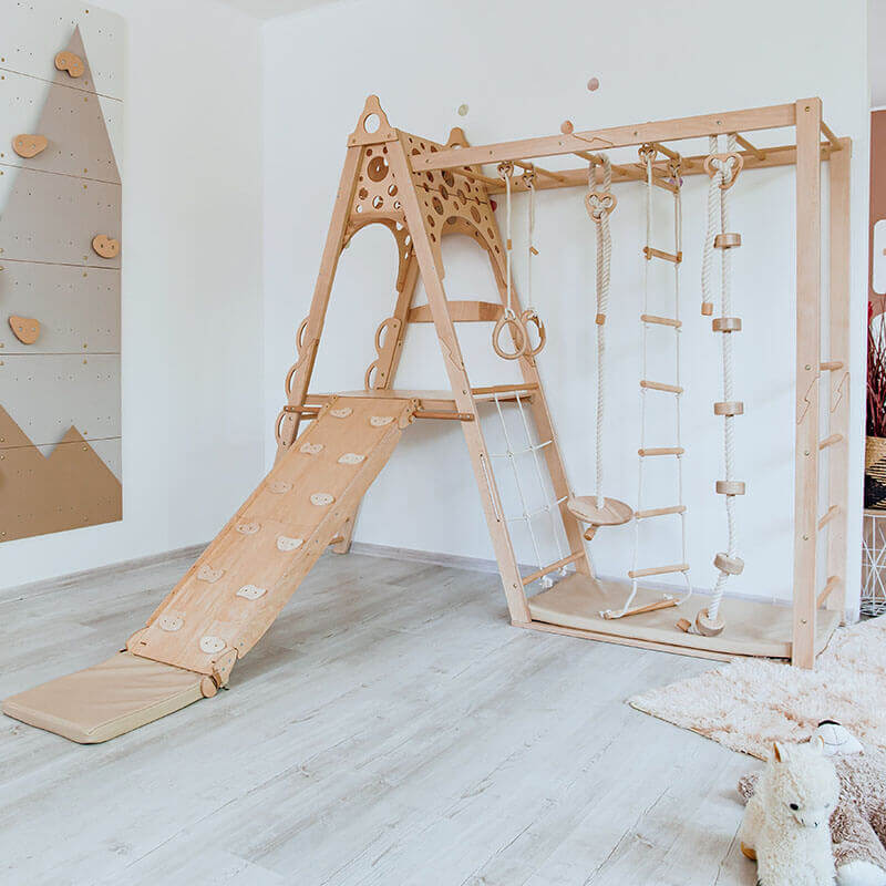 Kid Climbing Structure Corner View