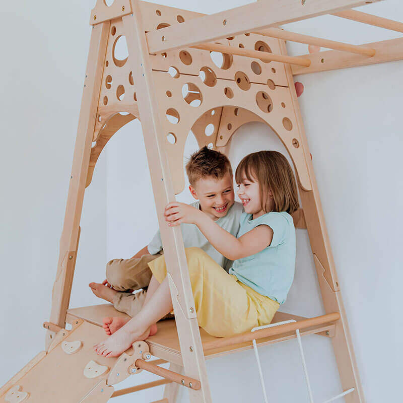 Kid Climbing Structure Elevated Platform