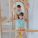 Kid Climbing Structure Gymnastic Rings With Rope Suspension