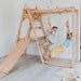 Kid Climbing Structure Rope Swing With Wooden Seat
