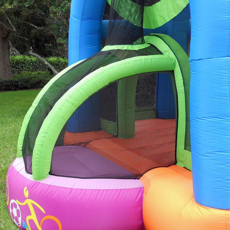 kid-wise-arc-arena-ii-sport-bounce-house-dome-like-net-infront