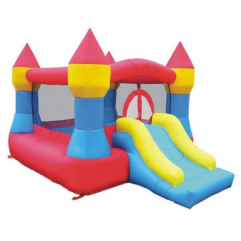 kid-wise-castle-bounce-and-slide-bounce-house-front-and-side-view