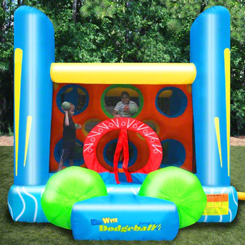 kid-wise-jump-n-dodgeball-sports-game-inflatable-bounce-house-front-view-backyard-outdoor