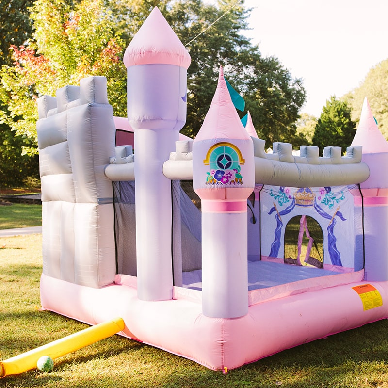 kid-wise-princess-enchanted-castle-with-slide-bounce-house-rear-side-view