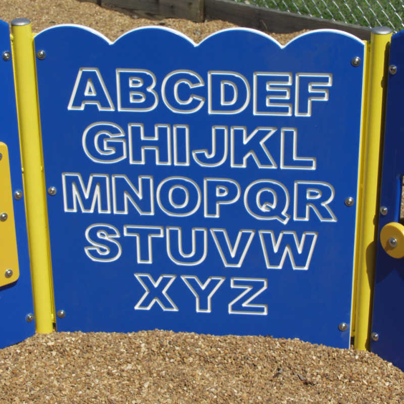 Kiddie Korral Outdoor Play Equipment Alphabet Panel