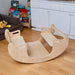 Kidodido 2 In1 Montessori Wooden Seesaw and Table Chair Set Top Side View As A Seesaw Inside The House