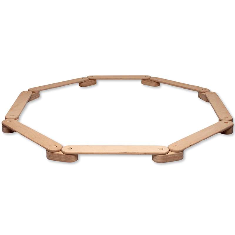 Kidodido Balance Beam and Stepping Stones Set Top Front View Of Balance Beam Octagon