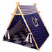 Kidodido Blue Stars Play Indoor Tent and Play Mat Corner View Facing Left