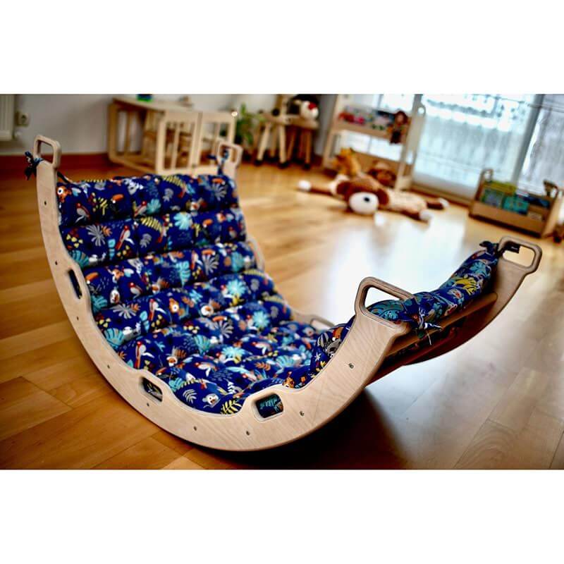 Large Climbing Arch with Pillow, Montessori Rocker