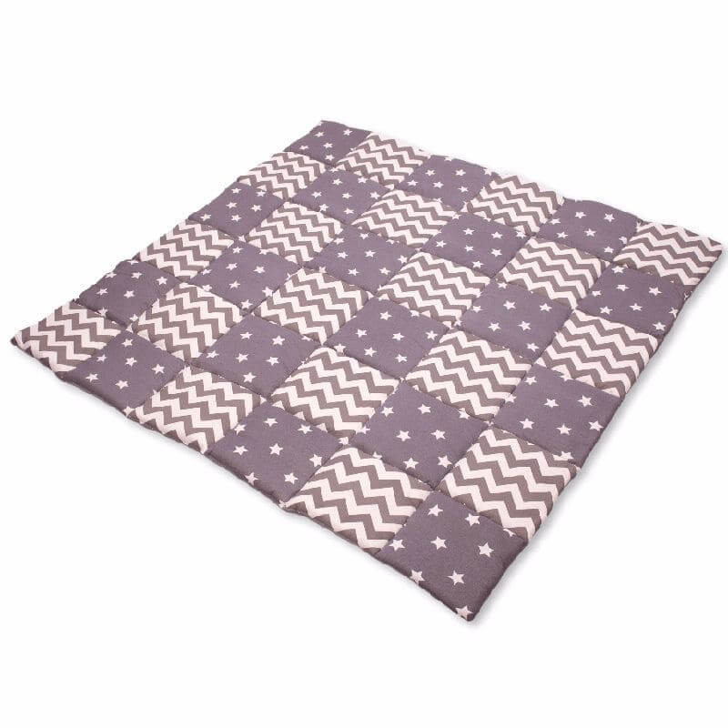 Kidodido Gray Stars Play Tent and Play Mat Top View Play Mat