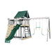 Kidwise Congo Monkey Play System #1 With Swing Beam White And Sand With Green Accessories Front View-min