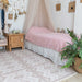 Kilim Play Mat in Soft Clay in a bedroom