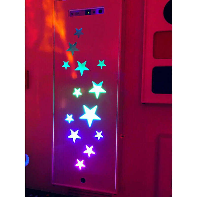 Ladder Light Masks – illuminated star facade on sensory light panel