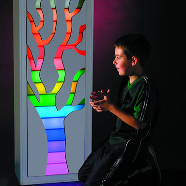 Ladder Light Masks – illuminated tree facade on sensory light panel