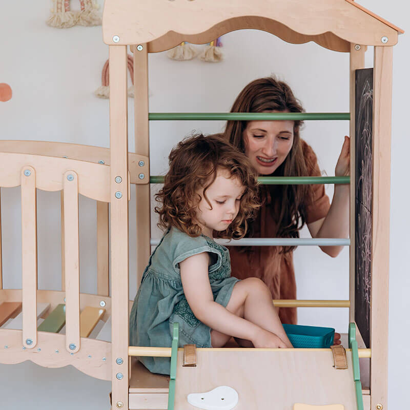 Indoor Climber for Kids Morning Light Adult-Child Connection Through the Bars