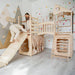 Indoor Climber for Kids Natural Wood Corner View
