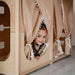Indoor Climber for Kids Natural Wood Reading Hideaway