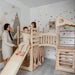 Indoor Climber for Kids Natural Wood Slide With Kids