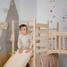 Indoor CLimber for Kids  Natural Wood Small Bridge Platform