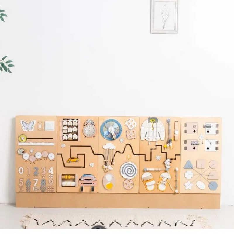 BumblebeeSmart Learninig Wall Panel Montessori Busy board in a playroom