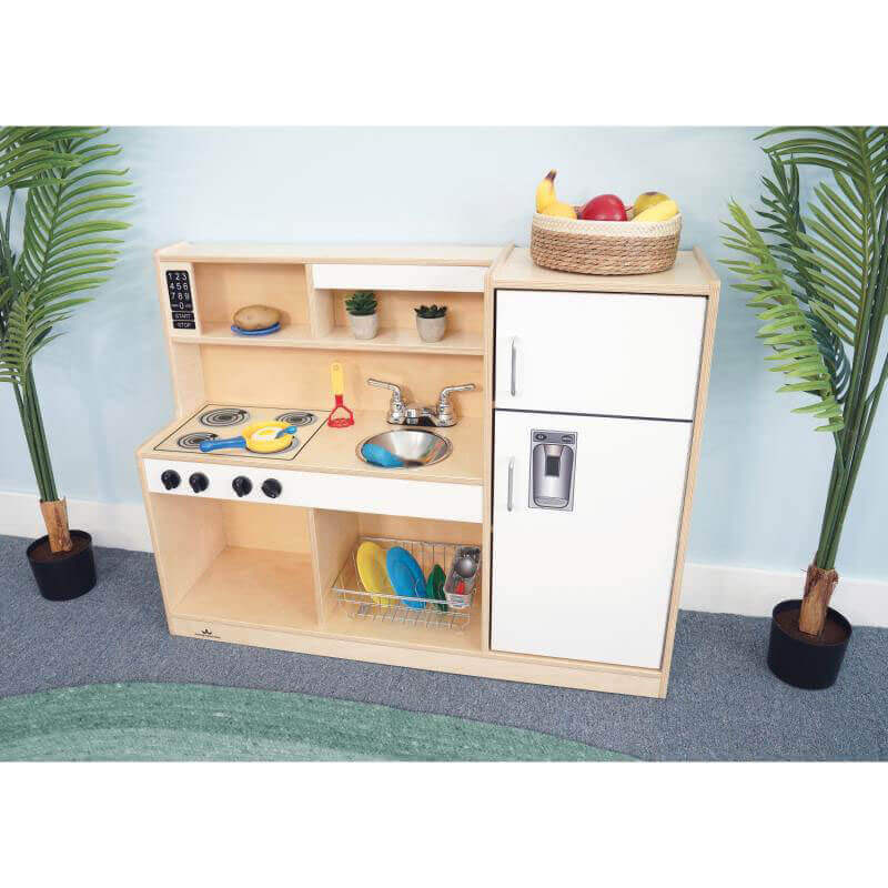 Let’s Play Toddler Kitchen Combo - White - Wb7251 Front View