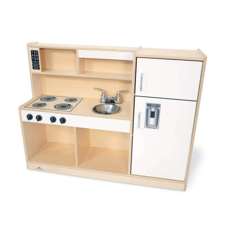 Let’s Play Toddler Kitchen Combo - White - Wb7251 Full Set Up
