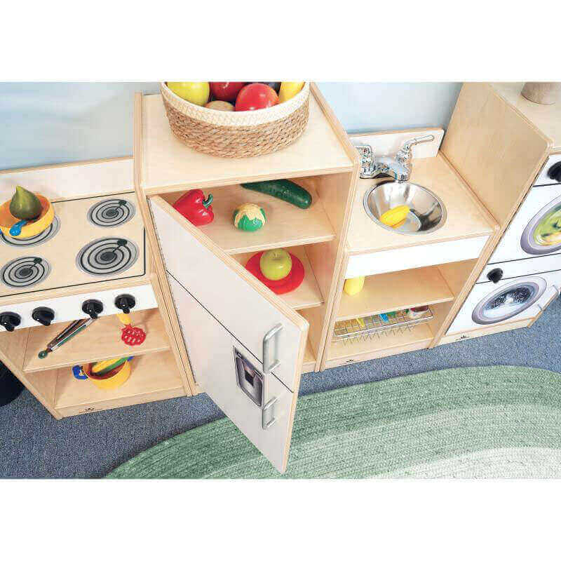 Let’s Play Toddler Kitchen Ensemble - White - Wb7070 Top View