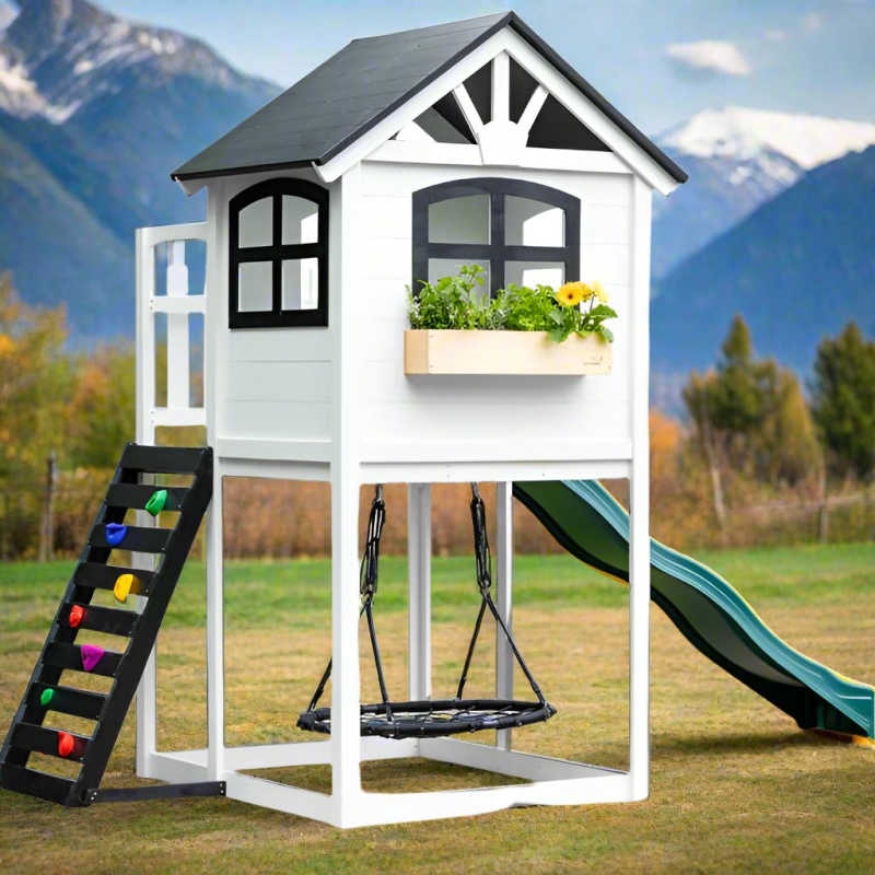 Londyn Black and white outdoor playset