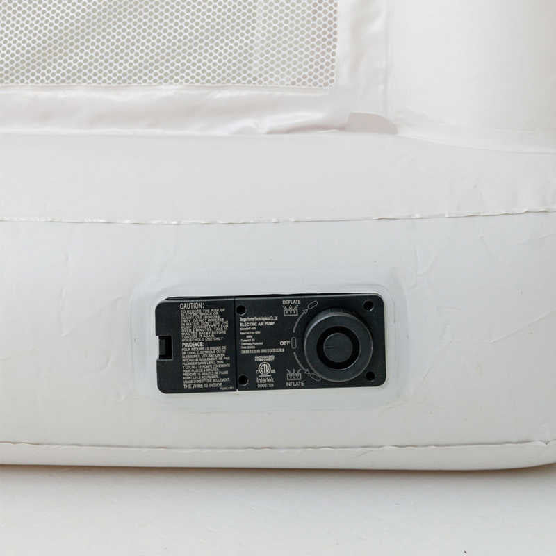 Mini Alphabet Bounce House blower attachment on the side 