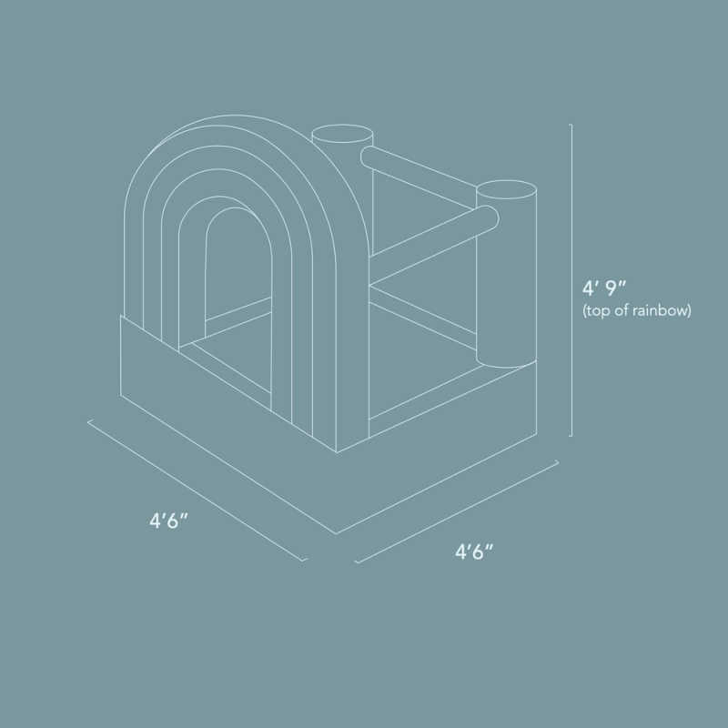  Mini Rainbow Indoor Bounce House dimensions